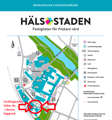 Lindhagasalen Ängelholms sjukhus karta