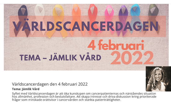 Världscancerdagen Webbild 2022 4 Febr 16X9 2 Med Montage Lise Lott Eriksson