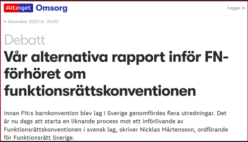 altinget debatt skärmdump