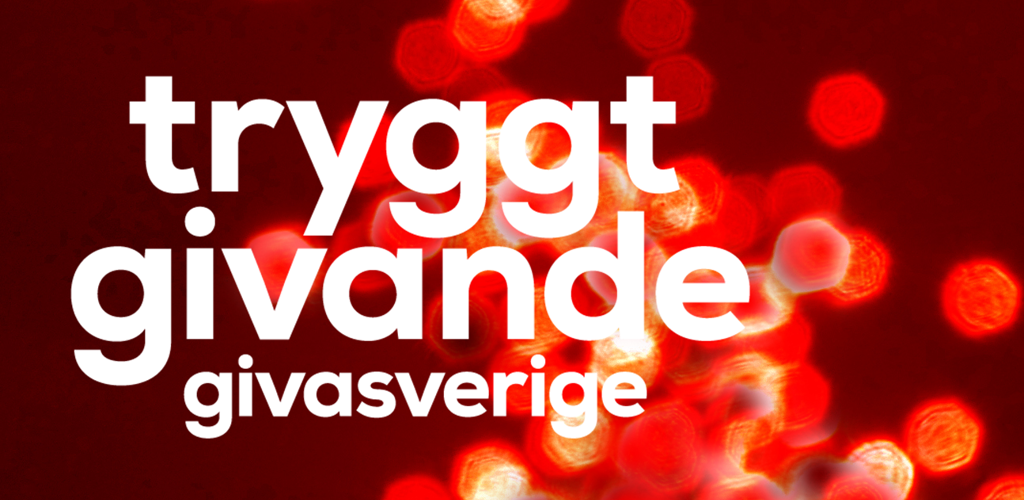 Giva Sverige Logotyp Pa Genrebild Blodceller Roda Mot Svart Oskarpt Fhsj