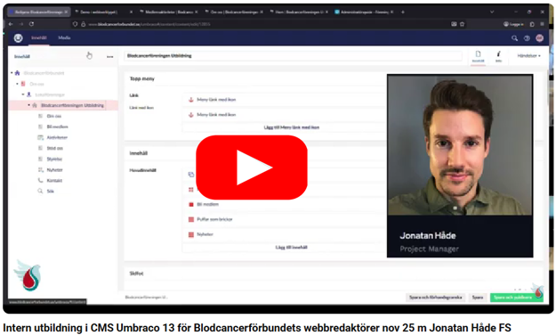 utbildning umbraco 13 för BLCF lokalföreningar 2025