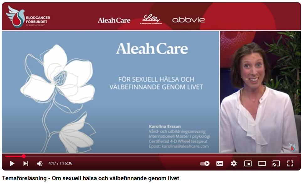 Aleah Care Startbild Video Karolina Ersson Föreläser 2025