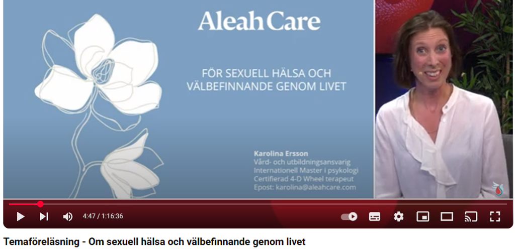 Aleah Care Startbild Video Karolina Ersson Föreläser 2025