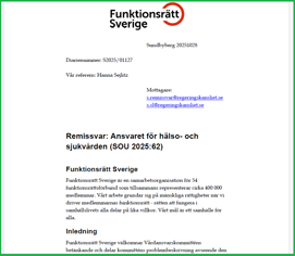 funktionsrätts remissvar sou 2025-62