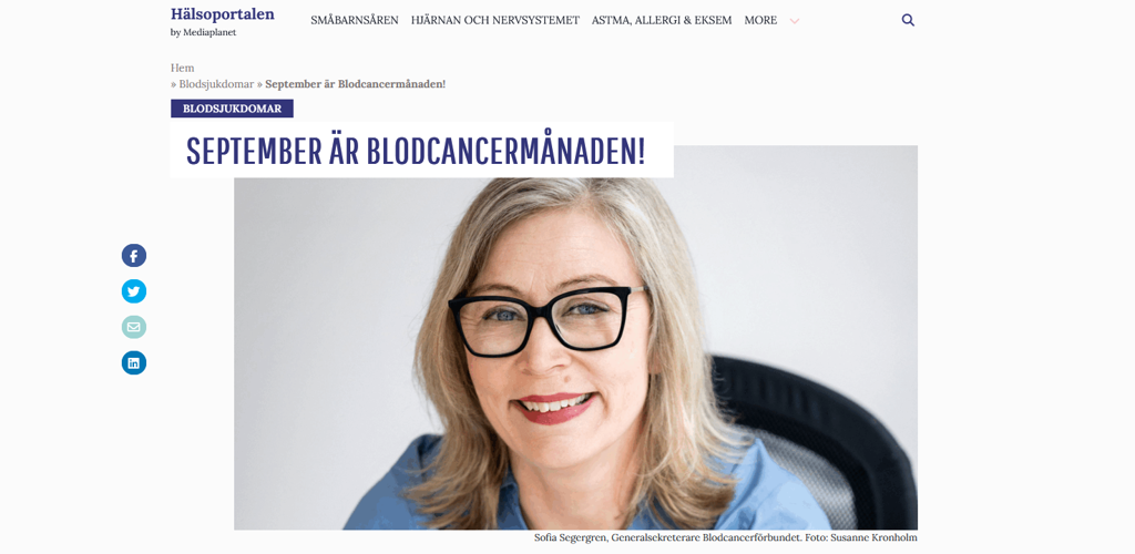 Bild Debattartikel I SVD Bilagan Folkhalsosverige Sofia Segergren September 2025