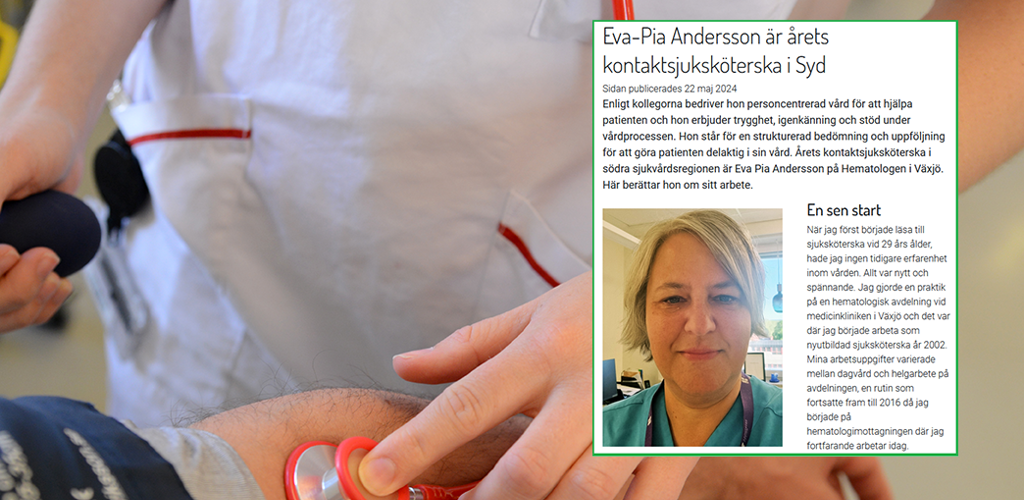 Sjukskoterska Vard Blodtryck Patient Genrebild Fhsj Arets Kontaktsjukskoterska Rcc Syd