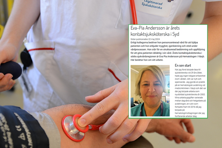 Eva Pia Andersson årets kontaktsjuksköterska 2024 Växjö