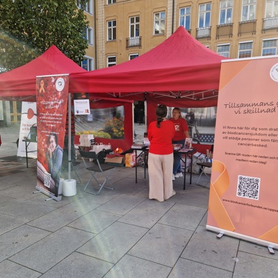 Blodcancerf Ljusmanifestationen 2025 20250903 164700 Vi Tar Emot Besökare Vid Tälten
