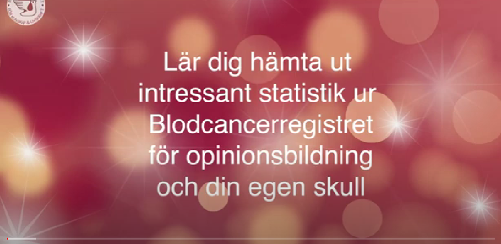Startbild Blodcancerregistret Utbildningwebbinarium