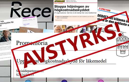 Avstyrks Lakemedel Recptbelagda Genrebild Montage Protest Högkostnadsförslag (1)