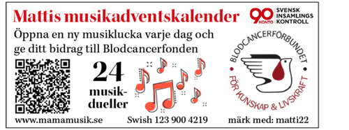 Annons i DN Mattis adventskalender 2022