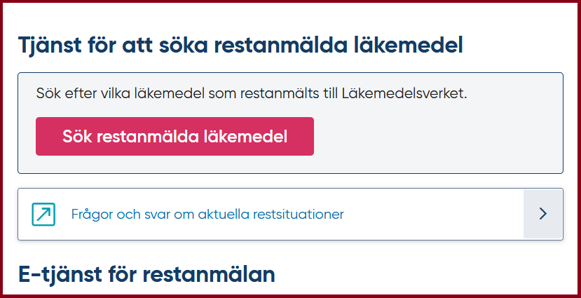 restnoterade läkemedel läkemedelsverket