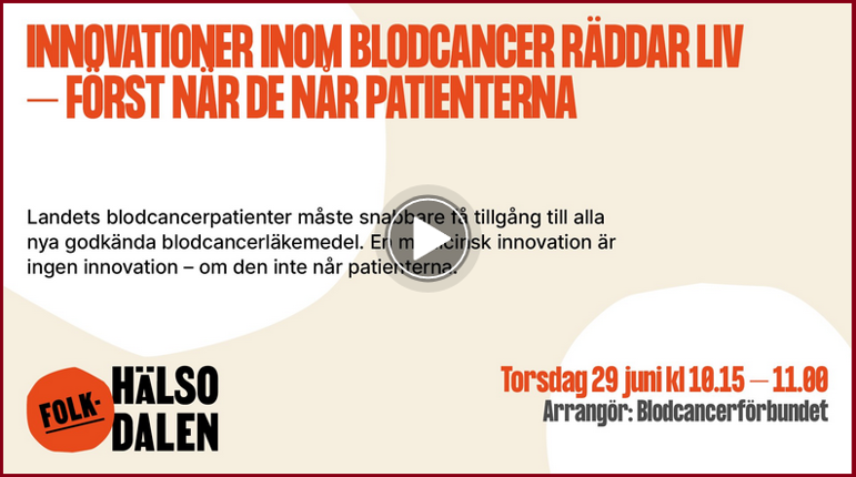 startbild videoinspelningen av BLCF Folkhälsodalen Almedalen 2023