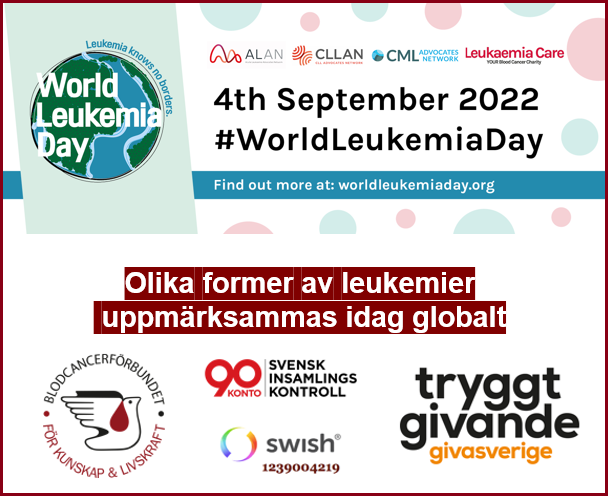 Pushbild Leukemidagen 4 September Blodcancermanaden 2023