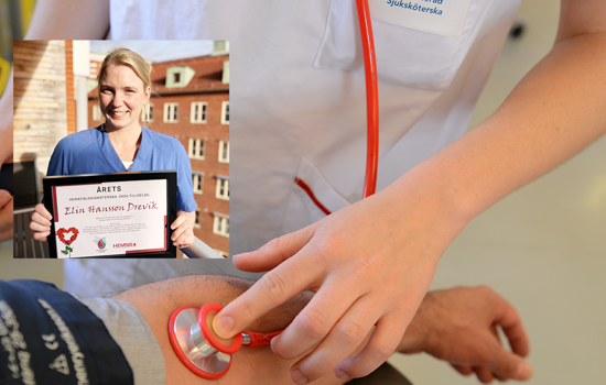 Sjukskoterska Vard Blodtryck Patient Genrebild Fhsj (315) Med Arets Skoterska 2024 Elin Hansson