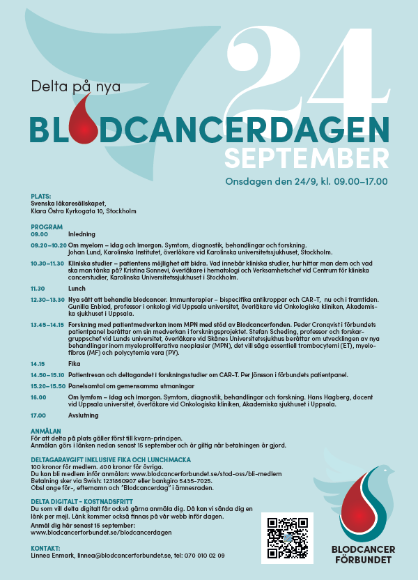 blodcancerdagen 2025 programaffischen