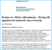 NMC remissyttrande kring nationell cancerstrategi mars 2025