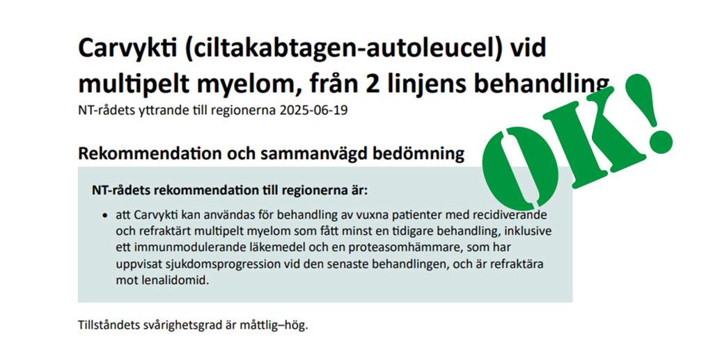 Carvykti NT Godkant Juni 2025 Skärmdump M Ok Stämpel 1200Pxb